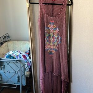 FINAL MARKDOWN BONGO Pink and Black Striped dress xl